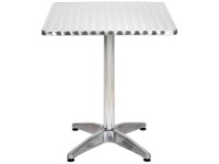 Nouvel Gartentisch Square klappbar Aluminium Silber (HxBxT) 68 x 60 x 60 cm