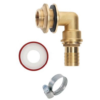 Geka® Set de raccord pour récupérateur d'eau de pluie laiton avec douille 90°1"