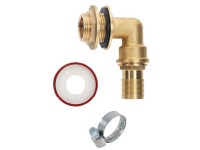 Geka® Regentonnenanschluss-Set Messing mit 90°-Tülle 1