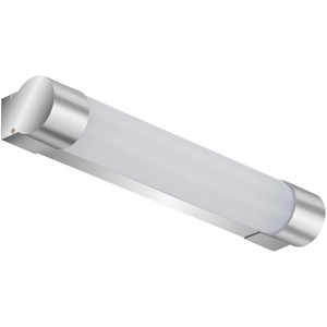 Applique murale LED moderne Briloner pour salle de bain, 35 cm, chrome, pour un éclairage optimal du miroir.