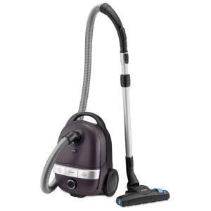 Aspirapolvere a traino Trisa Comfort Clean T3788, viola, con tubo telescopico e bocchetta per pavimenti.