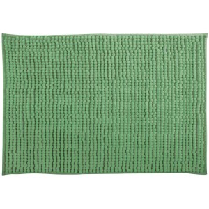 Tapis de bain MSV Chenille Basilic, 50x80 cm, microfibre, revêtement antidérapant, lavable en machine.