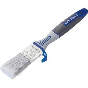 Pennello piatto LUX per verniciatura 30 mm con gancio per secchio, ideale per superfici.