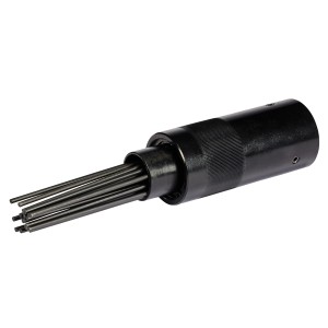 Embout dérouilleur à aiguilles Einhell pour compresseurs, avec aiguilles métalliques robustes pour le nettoyage des surfaces.