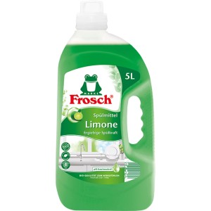 Frosch Detersivo Piatti Limone, flacone da 5L per piatti brillanti.