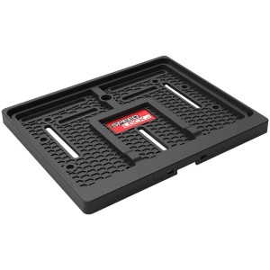 SpeedLock Moto-Set portatarga in plastica, 18x14cm, per montaggio rapido della targa.