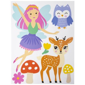 I Am Creative Fenstersticker Fairy mit Fee, Eule, Reh und Pilzen.