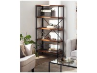 Beliani Regal Brisbane MDF Dunkelbraun (HxBxT) 160 x 80 x 36 cm