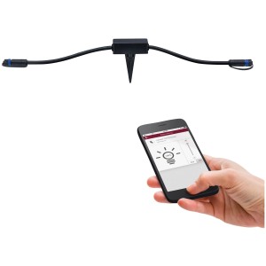 Paulmann Plug & Shine Zigbee Controller con picchetto e controllo smartphone per illuminazione esterna.