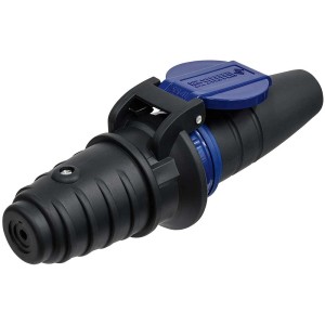 Raccord T23, plastique, anthracite-bleu, IP55, pour fiches et goupilles.