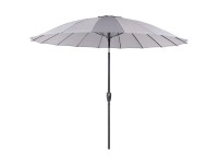 Beliani Marktschirm Baia Hellgrau Ø 255 cm / Höhe 235 cm