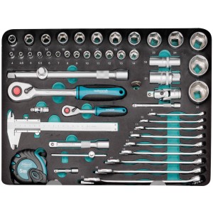 Technocraft Mallette à outils Pro Case 6 PB avec clés, pinces, douilles et mètre ruban.