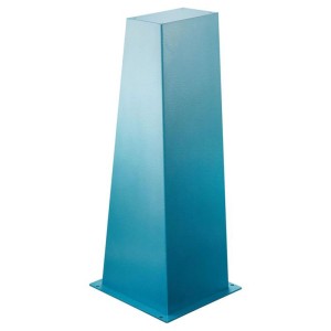 Supporto a parete blu Alduro Wasu per accessori per levigatrice a nastro, forma rettangolare.
