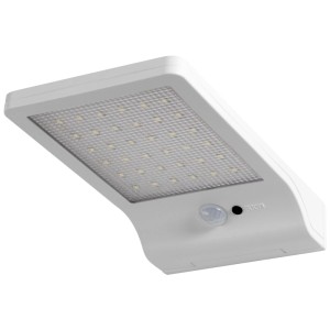 Lampada da esterno a LED Osram Door Solar bianca in plastica con sensore di movimento.