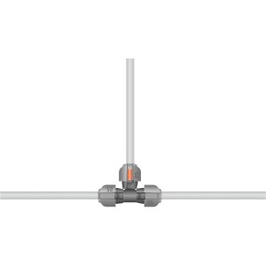 Gardena Raccord en T 25 mm pour systèmes d'arrosage, pour une dérivation facile des tuyaux.