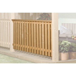 Weka parapetto chiuso per copertura terrazza 672 in legno naturale.