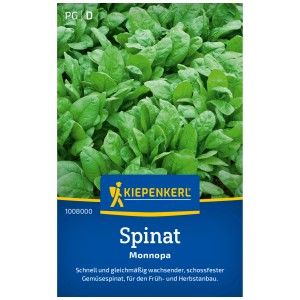 Graines d'épinards Kiepenkerl Monnopa : Sachet de graines d'épinards pour culture au jardin.