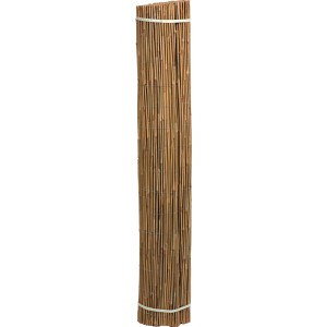 Stuoia di bambù a canna intera, 150x300cm, paravento naturale per balcone e giardino.