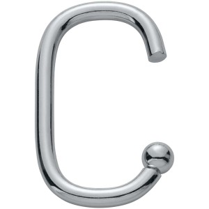 Anneau de rideau de douche Diaqua Yara, chrome, lot de 12 pour tringles de douche.