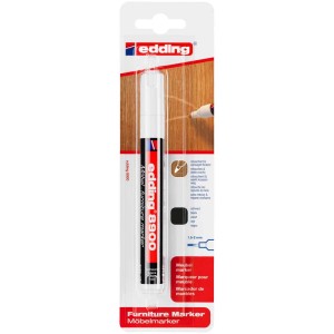 Edding 8900 marqueur meuble noir pour réparer les meubles et surfaces en bois.