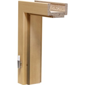 Telaio porta decoro acero, 61x198,5x24 cm, utilizzabile destra/sinistra, imitazione legno.