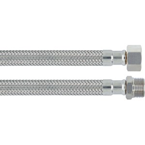 Tuyau de raccordement flexible en acier inoxydable, longueur 200 mm, pour installation d'eau potable.