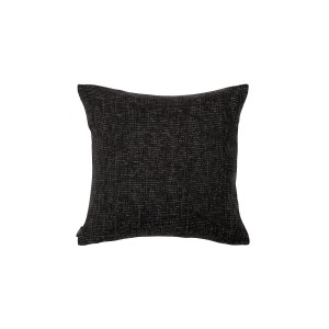 Schwarzes Zierkissen Newton 50x50 cm mit Reißverschluss für Wohnzimmer & Schlafzimmer.