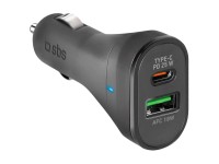 SBS Autoladegerät mit USB Typ A / C Schwarz