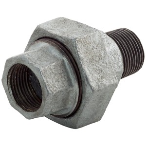 Raccordo in ghisa malleabile 24,1/26,4 mm per tubi zincati.