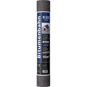 Rouleau de feutre bitumé pour toiture 333, sablé, 10 m² pour abris de jardin, carports, etc.