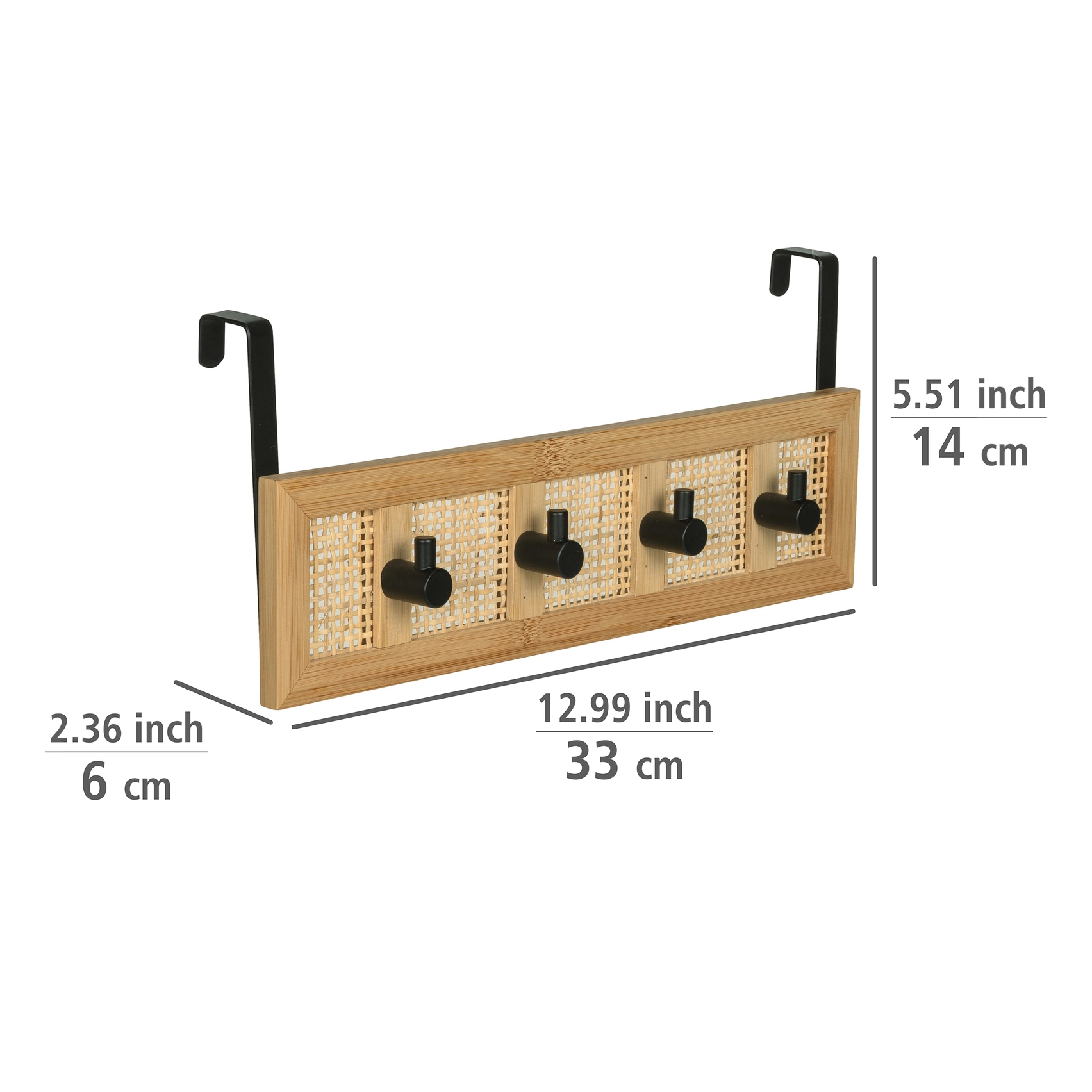 Appendiabiti porta Wenko acciaio inox 6 pz