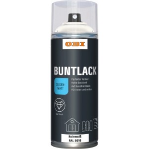 OBI Smalto spray bianco puro, satinato, bomboletta da 400ml.