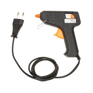 Pistolet à colle chaude Glorex Mini noir (10 W) avec câble et prise.