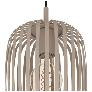 Lampada a sospensione beige Eglo Romazzina con paralume in acciaio, 3 luci, Ø 40,6 cm.