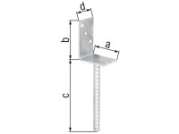 L-Pfostenträger mit Beton-Anker feuerverzinkt Riffelstahl L-Pfostenträger mit Beton-Anker feuerverzinkt Riffelstahl