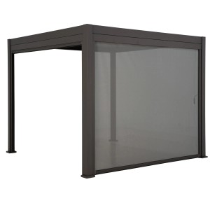 Tenda a rullo parasole Mirador 3 m antracite per coperture per patio, tenda a rullo in tessuto per protezione solare.
