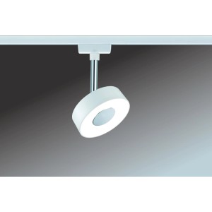 Paulmann URail LED-Spot Circle, 5W, blanc, pour systèmes de rails. Éclairage intérieur moderne.