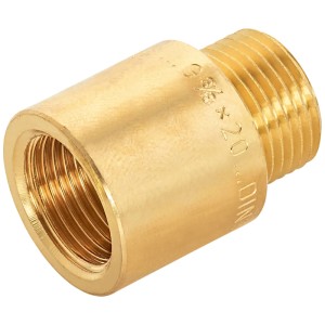 Prolunga rubinetto in ottone, 20 mm, raccordo filettato per rubinetti e valvole di scarico.