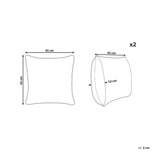 Beliani Cuscini decorativi da esterno Termini verde-bianco 45 x 45 cm / 2 pz