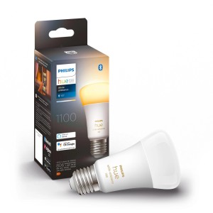Philips Hue White Ambiance LED Lampe A60 E27 8W mit Verpackung.