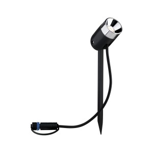 Paulmann LED-Spot Plug & Shine, faretto da giardino 24V antracite con picchetto.