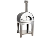 Nouvel Pizzaofen Margherita Edelstahl Schwarz (HxBxT) 86 x 80 x 140 cm