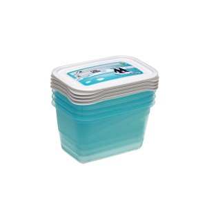 Keeeper Contenitori freezer Mia, set da 4, Polar Ice Blue, 0.75 l, per la conservazione degli alimenti.