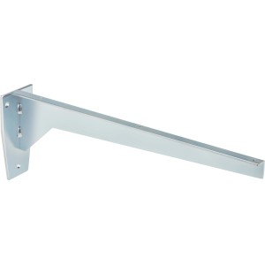 Console métallique, 6,5x48x13 cm, galvanisée, pour étagères, charge max. 150 kg.