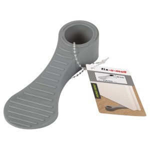 Cuneo fermaporta grigio Dooneo di fix-o-moll, adatto per fessure fino a 22mm, antiscivolo.