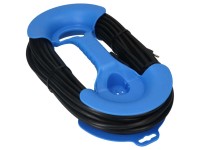 TD-Verlängerung H05VV-F3G1.5 Schwarz inkl. Kabelhantel Blau 20 m