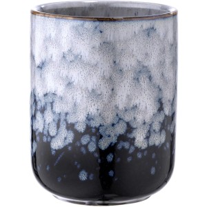 Blauer Wenko Zahnputzbecher Rosali aus Keramik mit Farbverlauf.