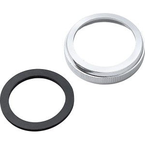 Écrou-raccord chromé (38,9 mm) avec joint pour raccordements de siphon.