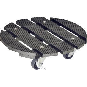 Rotolo per piante Wagner rotondo antracite in WPC con ruote, Ø 29 cm.