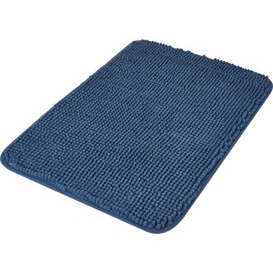 Tappetino da bagno baliv blu scuro (40x60 cm) in poliestere. Tappeto da bagno soffice per il bagno.